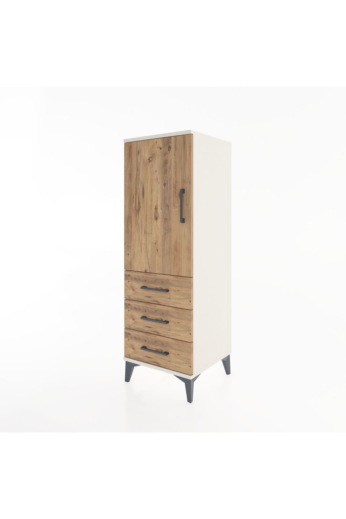 Hyperion Dolap 2 Raflı 3 Çekmeceli Tek Kapaklı 44x44x134 Aytaşı-Çam