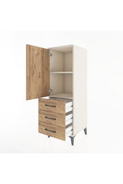 Hyperion Dolap 2 Raflı 3 Çekmeceli Tek Kapaklı 44x44x134 Aytaşı-Çam