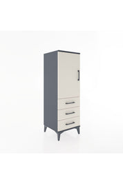 Hyperion Dolap 2 Raflı 3 Çekmeceli Tek Kapaklı 44x44x134 Antrasit-Aytaşı