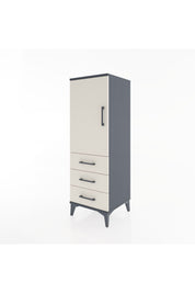 Hyperion Dolap 2 Raflı 3 Çekmeceli Tek Kapaklı 44x44x134 Antrasit-Aytaşı