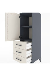 Hyperion Dolap 2 Raflı 3 Çekmeceli Tek Kapaklı 44x44x134 Antrasit-Aytaşı