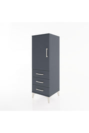 Hyperion Dolap 2 Raflı 3 Çekmeceli Tek Kapaklı 44x44x134 Antrasit-Antrasit