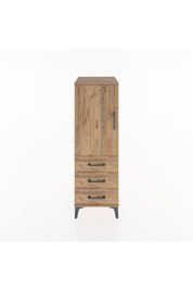 Hyperion Dolap 2 Raflı 3 Çekmeceli Tek Kapaklı 44x44x134 Çam-Çam