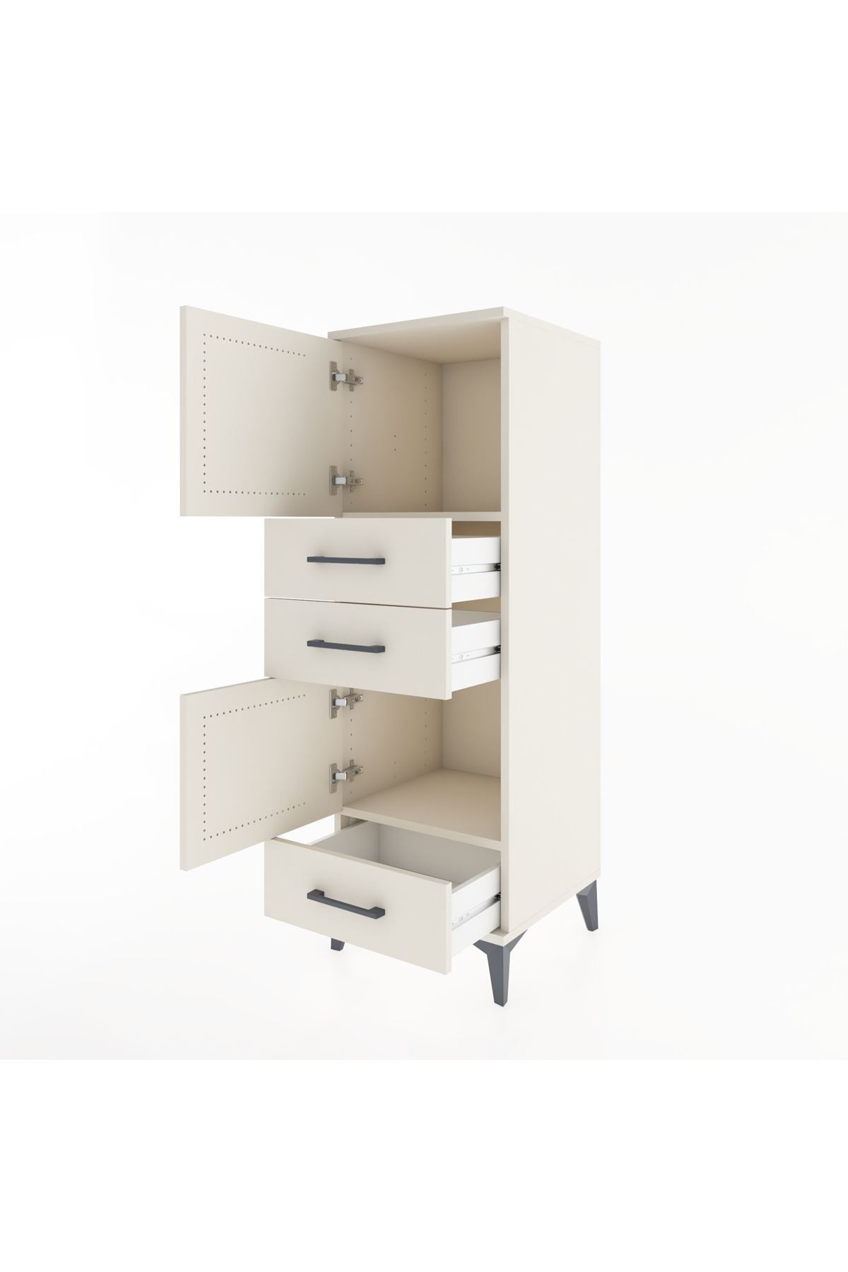 Hyperion Dolap 2 Raflı 3 Çekmeceli 2 Kapaklı 44x44x134 Aytaşı-Aytaşı