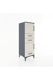 Hyperion Dolap 2 Raflı 3 Çekmeceli 2 Kapaklı 44x44x134 Antrasit-Aytaşı