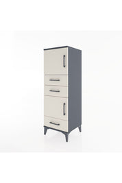 Hyperion Dolap 2 Raflı 3 Çekmeceli 2 Kapaklı 44x44x134 Antrasit-Aytaşı