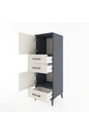 Hyperion Dolap 2 Raflı 3 Çekmeceli 2 Kapaklı 44x44x134 Antrasit-Aytaşı