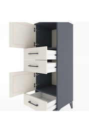 Hyperion Dolap 2 Raflı 3 Çekmeceli 2 Kapaklı 44x44x134 Antrasit-Aytaşı