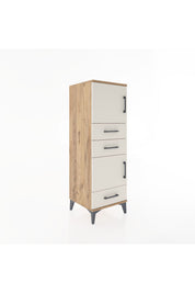 Hyperion Dolap 2 Raflı 3 Çekmeceli 2 Kapaklı 44x44x134 Çam-Aytaşı