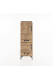 Hyperion Dolap 2 Raflı 3 Çekmeceli 2 Kapaklı 44x44x134 Çam-Çam