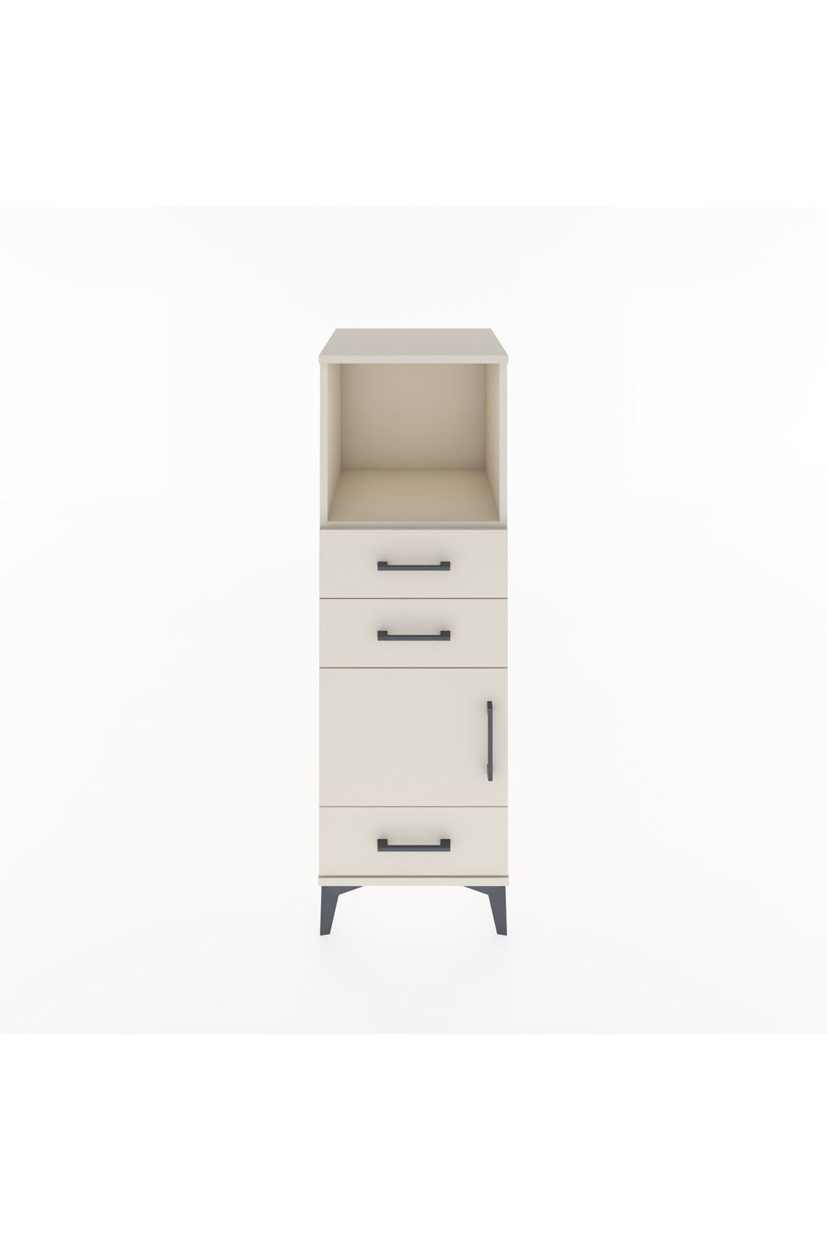 Hyperion Dolap 2 Raflı 3 Çekmeceli Tek Kapaklı 44x44x134 Aytaşı-Aytaşı