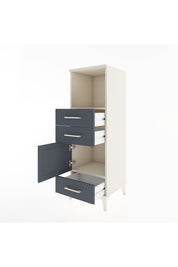 Hyperion Dolap 2 Raflı 3 Çekmeceli Tek Kapaklı 44x44x134 Aytaşı-Antrasit