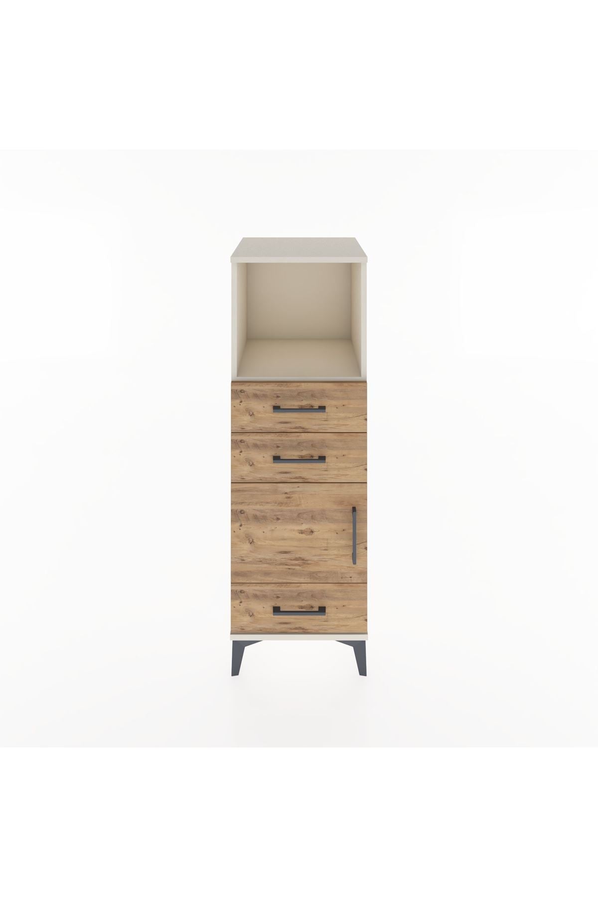 Hyperion Dolap 2 Raflı 3 Çekmeceli Tek Kapaklı 44x44x134 Aytaşı-Çam