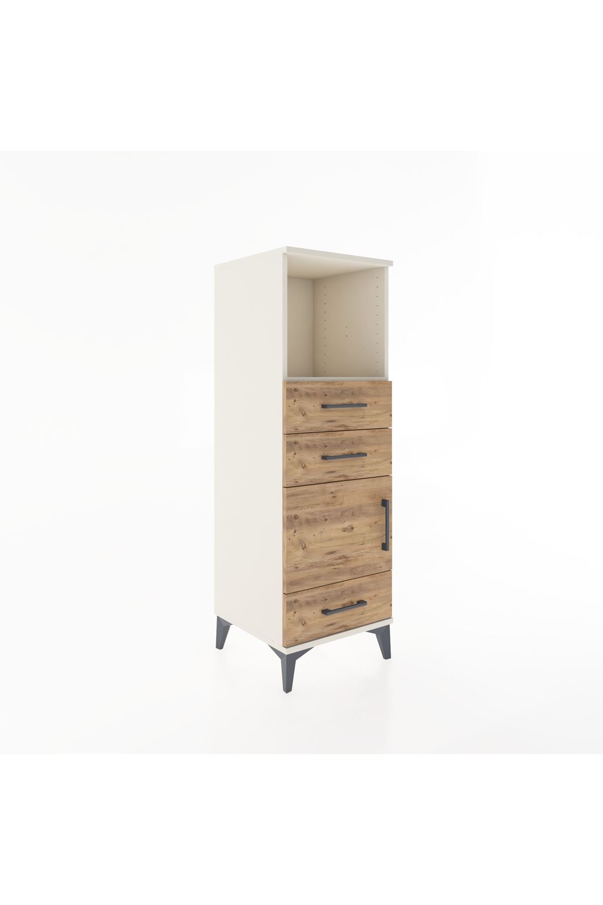 Hyperion Dolap 2 Raflı 3 Çekmeceli Tek Kapaklı 44x44x134 Aytaşı-Çam