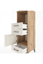 Hyperion Dolap 2 Raflı 3 Çekmeceli Tek Kapaklı 44x44x134 Çam-Aytaşı