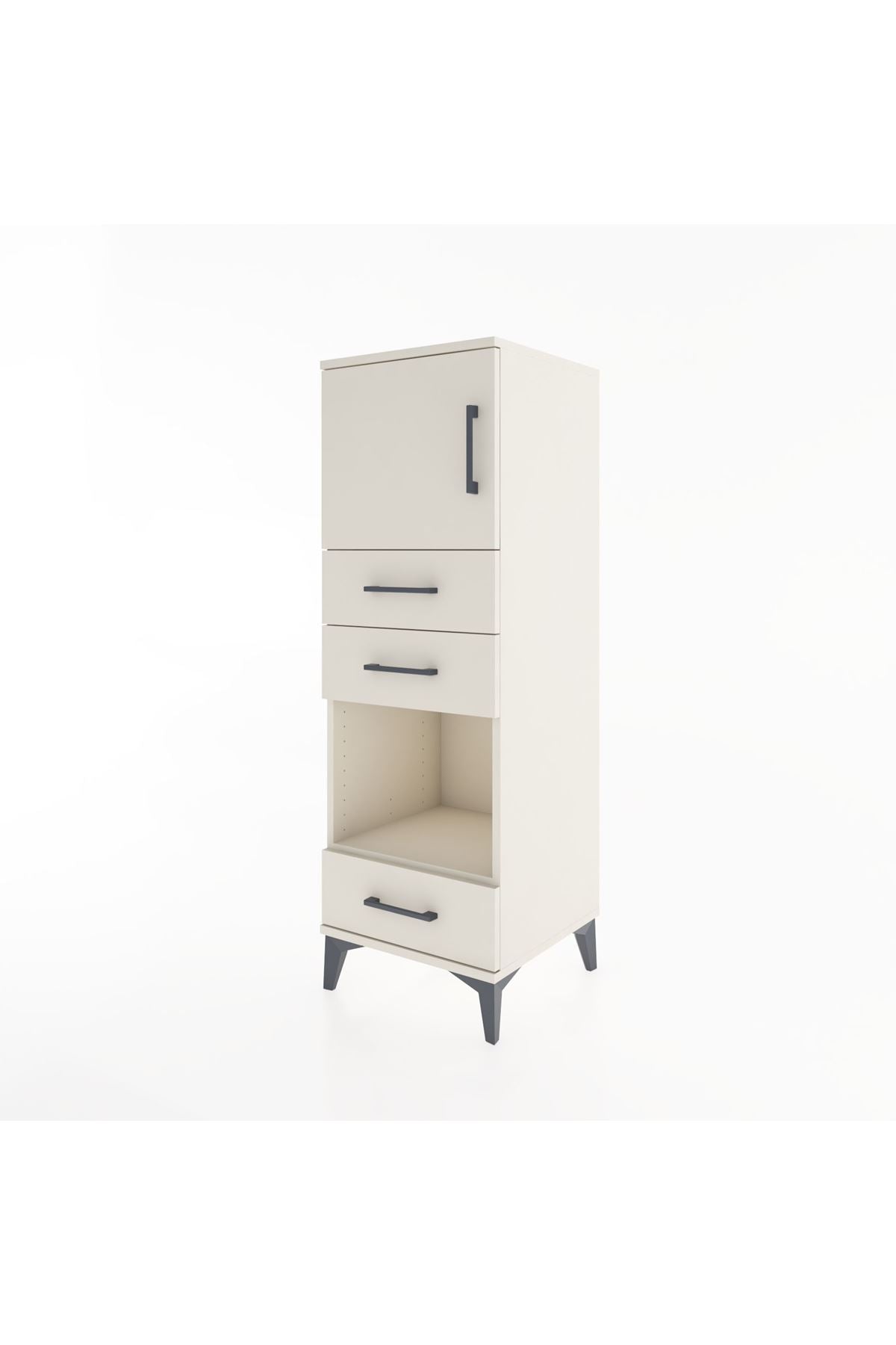 Hyperion Dolap 2 Raflı 3 Çekmeceli Tek Kapaklı 44x44x134 Aytaşı-Aytaşı