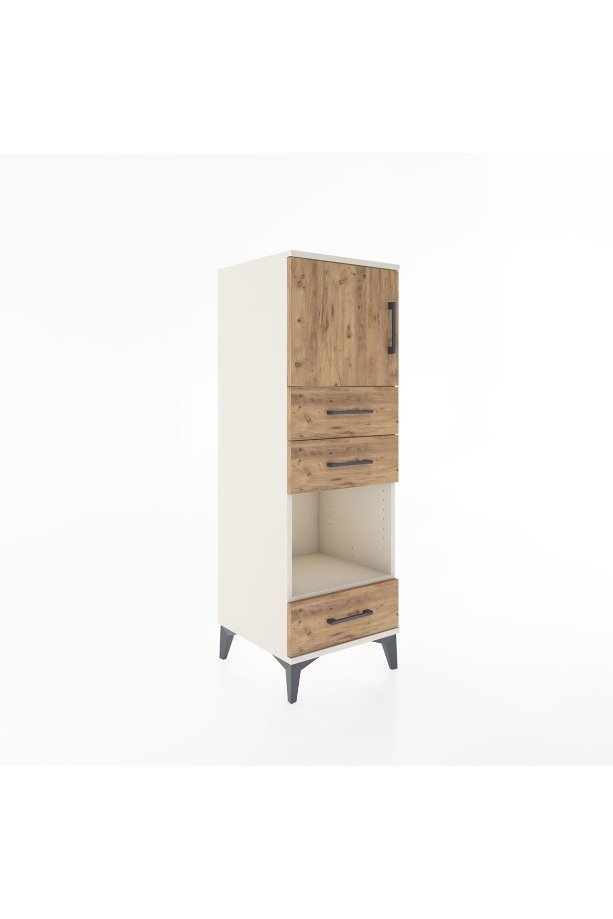 Hyperion Dolap 2 Raflı 3 Çekmeceli Tek Kapaklı 44x44x134 Aytaşı-Çam