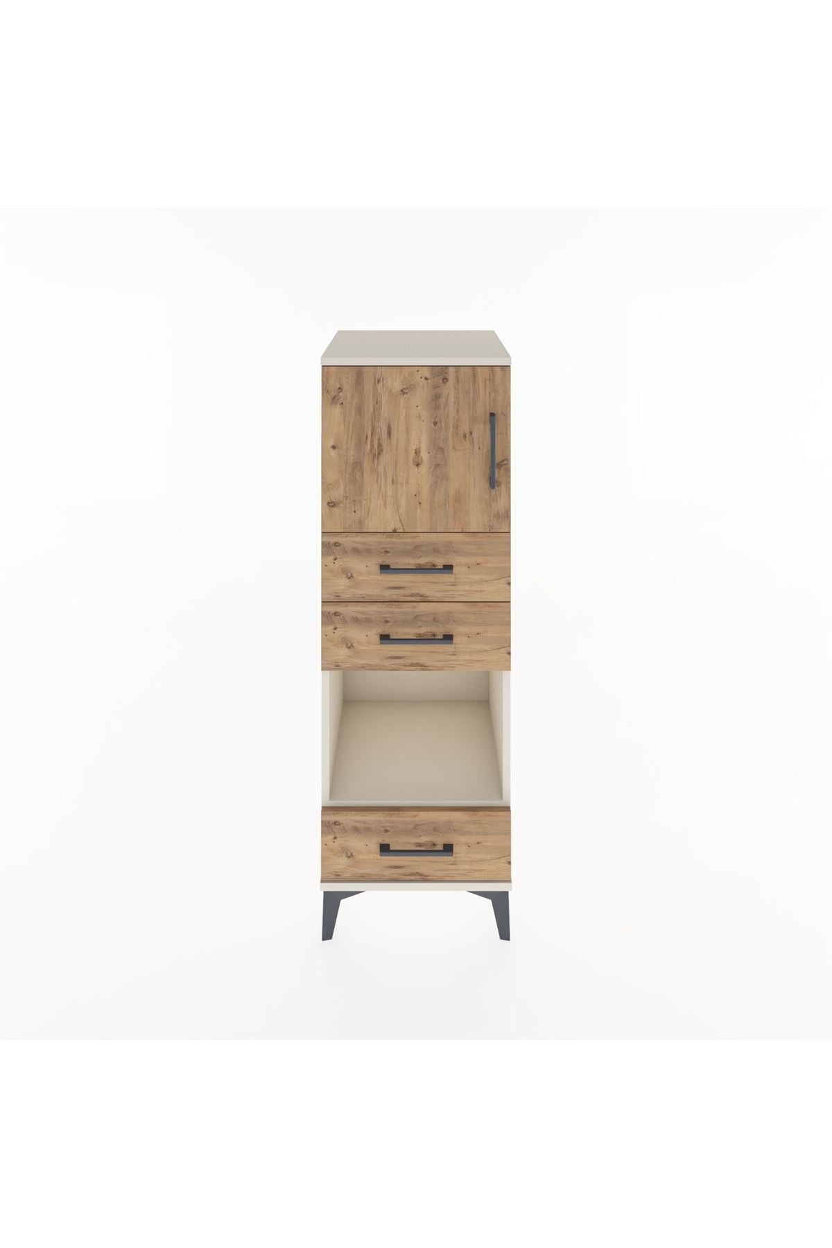 Hyperion Dolap 2 Raflı 3 Çekmeceli Tek Kapaklı 44x44x134 Aytaşı-Çam