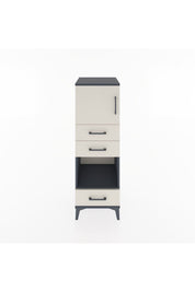 Hyperion Dolap 2 Raflı 3 Çekmeceli Tek Kapaklı 44x44x134 Antrasit-Aytaşı