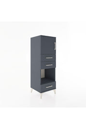 Hyperion Dolap 2 Raflı 3 Çekmeceli Tek Kapaklı 44x44x134 Antrasit-Antrasit
