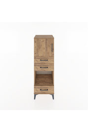Hyperion Dolap 2 Raflı 3 Çekmeceli Tek Kapaklı 44x44x134 Çam-Çam