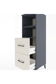 Hyperion Dolap 2 Raflı 2 Çekmeceli 44x44x134 Antrasit-Aytaşı