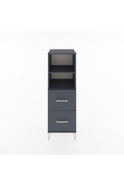 Hyperion Dolap 2 Raflı 2 Çekmeceli 44x44x134 Antrasit-Antrasit