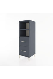 Hyperion Dolap 2 Raflı 2 Çekmeceli 44x44x134 Antrasit-Antrasit