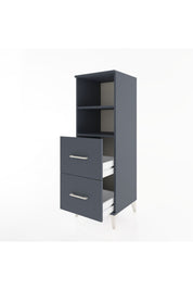 Hyperion Dolap 2 Raflı 2 Çekmeceli 44x44x134 Antrasit-Antrasit
