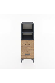 Hyperion Dolap 2 Raflı 2 Çekmeceli 44x44x134 Antrasit-Çam