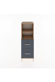 Hyperion Dolap 2 Raflı 2 Çekmeceli 44x44x134 Çam-Antrasit
