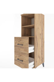 Hyperion Dolap 2 Raflı 2 Çekmeceli 44x44x134 Çam-Çam