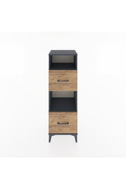 Hyperion Dolap 2 Raflı 2 Çekmeceli 44x44x134 Antrasit-Çam