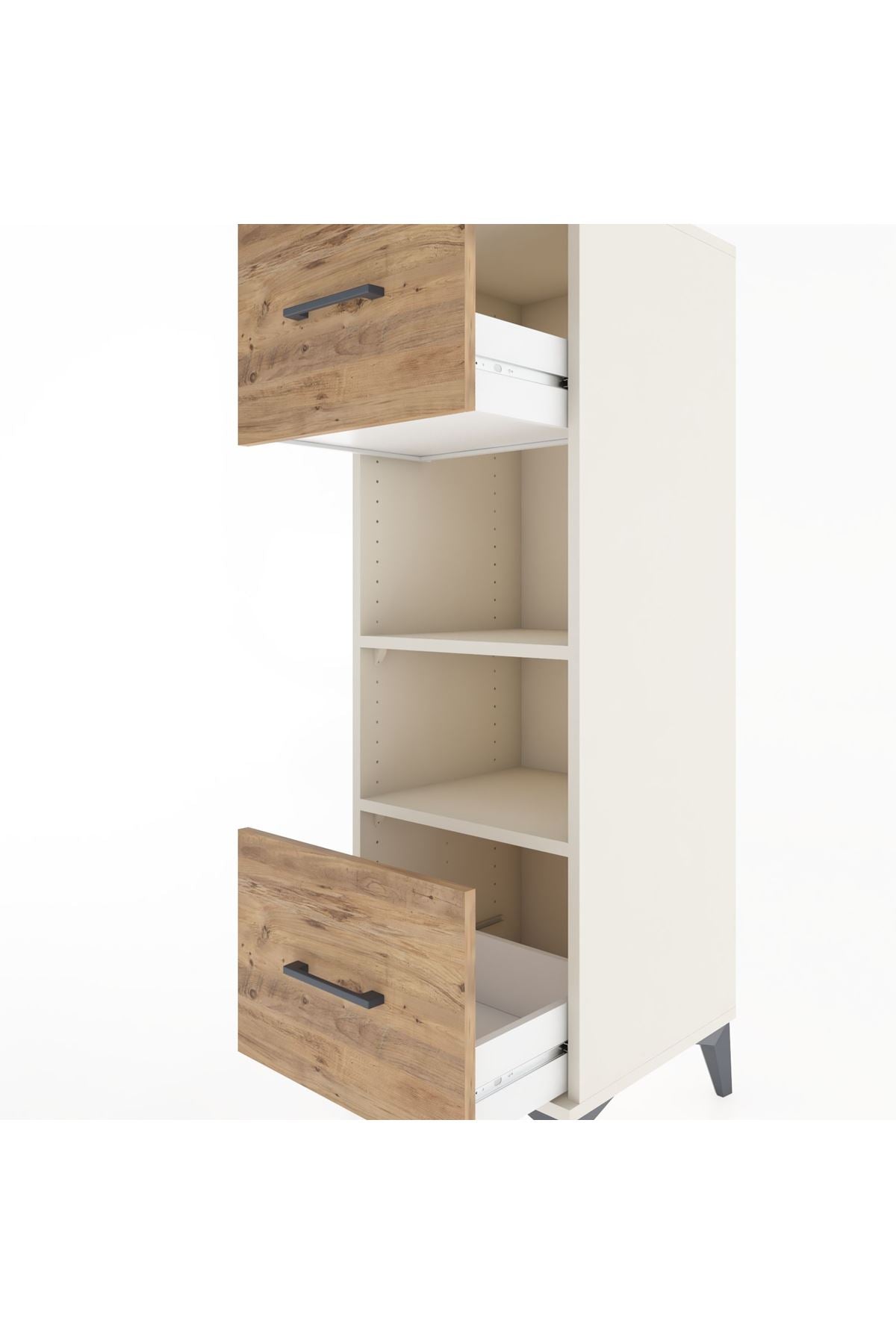 Hyperion Dolap 2 Raflı 2 Çekmeceli 44x44x134 Aytaşı-Çam