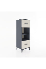 Hyperion Dolap 2 Raflı 2 Çekmeceli 44x44x134 Antrasit-Aytaşı