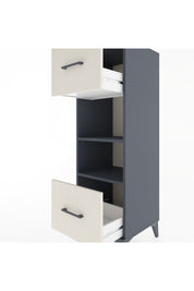 Hyperion Dolap 2 Raflı 2 Çekmeceli 44x44x134 Antrasit-Aytaşı