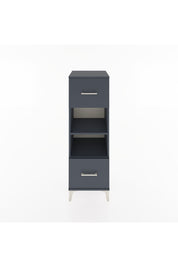 Hyperion Dolap 2 Raflı 2 Çekmeceli 44x44x134 Antrasit-Antrasit