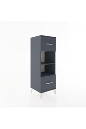 Hyperion Dolap 2 Raflı 2 Çekmeceli 44x44x134 Antrasit-Antrasit