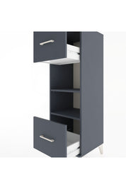 Hyperion Dolap 2 Raflı 2 Çekmeceli 44x44x134 Antrasit-Antrasit