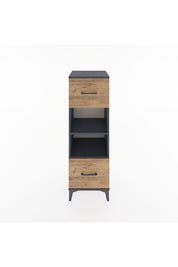 Hyperion Dolap 2 Raflı 2 Çekmeceli 44x44x134 Antrasit-Çam