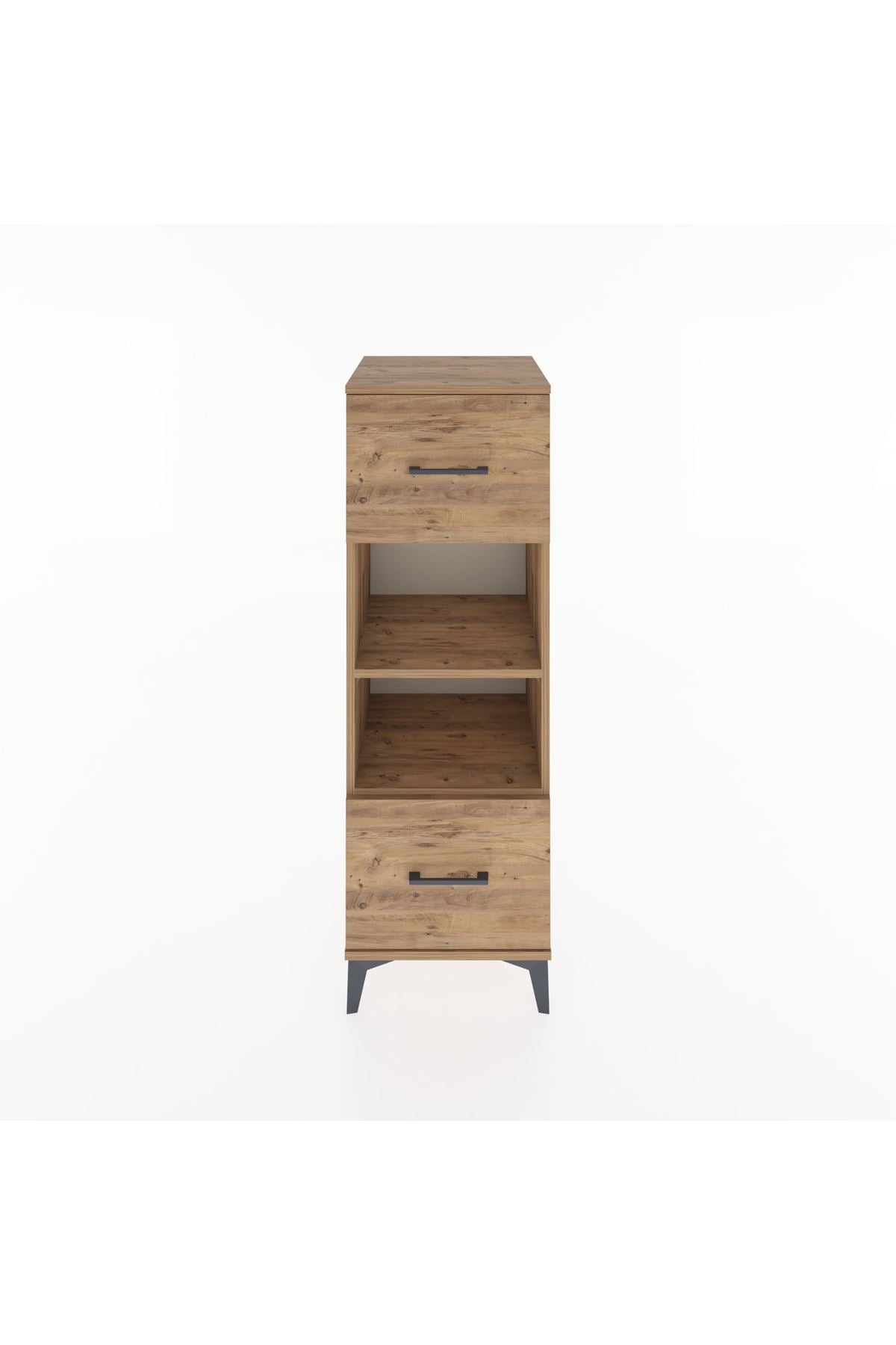 Hyperion Dolap 2 Raflı 2 Çekmeceli 44x44x134 Çam-Çam