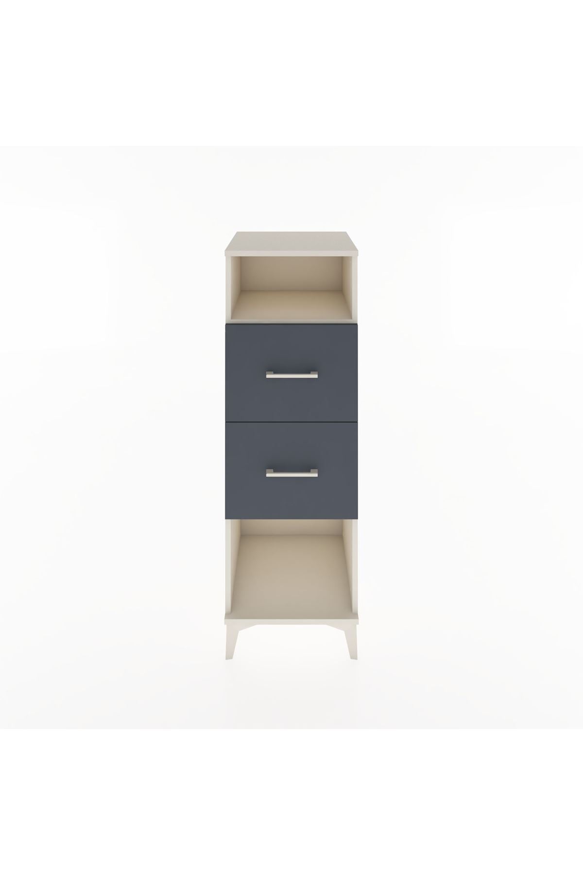Hyperion Dolap Tek Raflı 2 Çekmeceli 44x44x134 - S49M028V2B