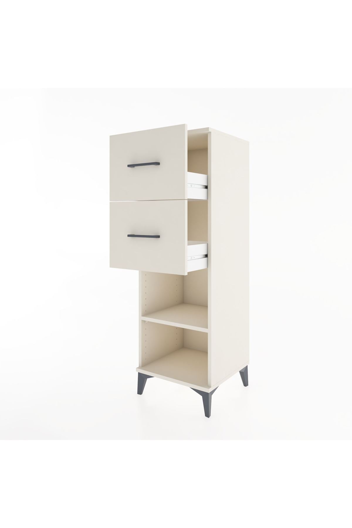 Hyperion Dolap Tek Raflı 2 Çekmeceli 44x44x134 - S49M029V1B