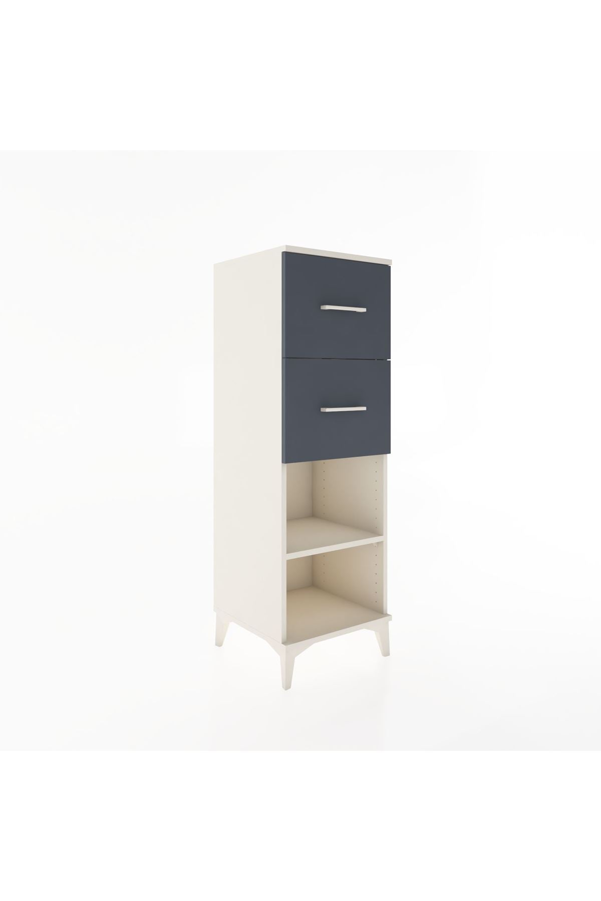 Hyperion Dolap Tek Raflı 2 Çekmeceli 44x44x134 - S49M029V2B