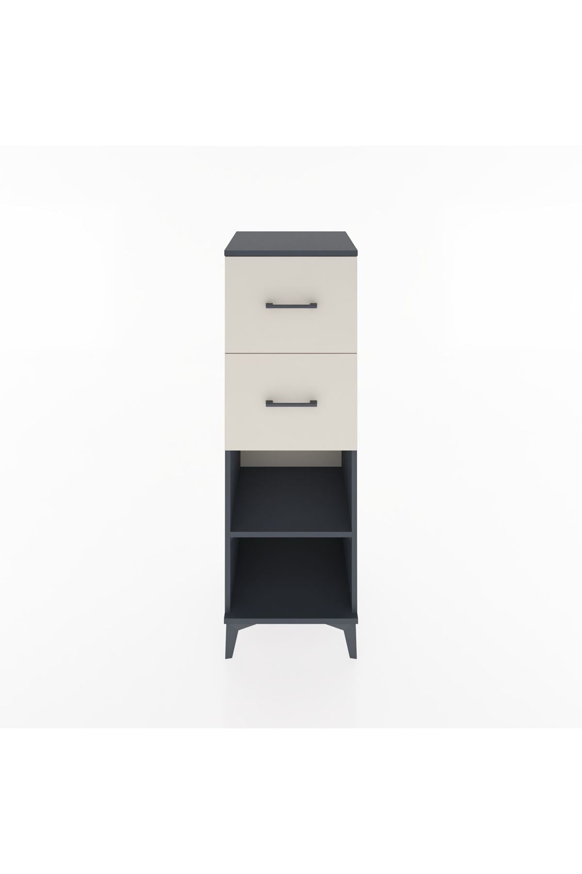 Hyperion Dolap Tek Raflı 2 Çekmeceli 44x44x134 - S49M029V4B