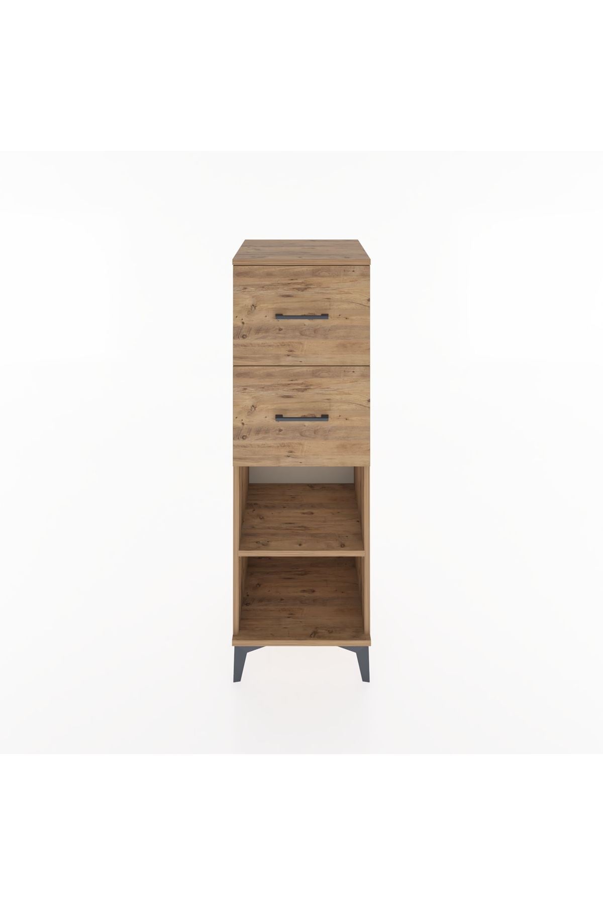 Hyperion Dolap Tek Raflı 2 Çekmeceli 44x44x134 - S49M029V9B