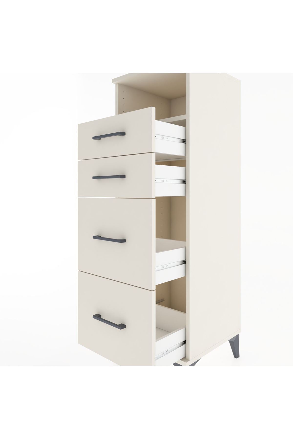 Hyperion Dolap Tek Raflı 4 Çekmeceli 44x44x134 Aytaşı-Aytaşı