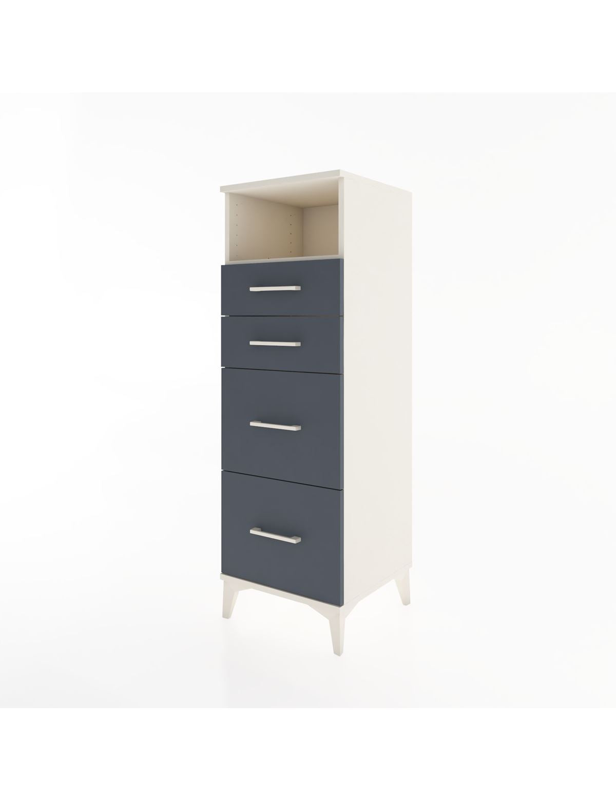 Hyperion Dolap Tek Raflı 4 Çekmeceli 44x44x134 - S49M031V2B