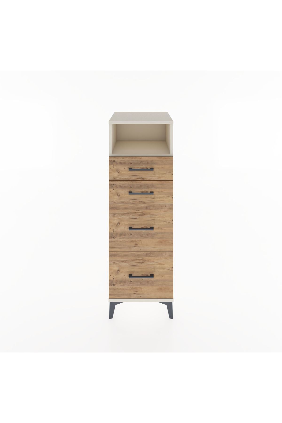 Hyperion Dolap Tek Raflı 4 Çekmeceli 44x44x134 Aytaşı-Çam