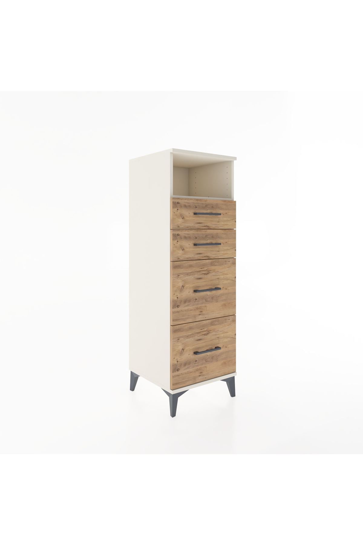 Hyperion Dolap Tek Raflı 4 Çekmeceli 44x44x134 Aytaşı-Çam